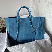 	 Bagsaaa Chanel Medium Deauville Blue Tote 36cm - 6