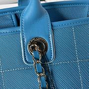 	 Bagsaaa Chanel Medium Deauville Blue Tote 36cm - 4