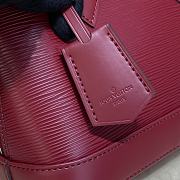 	 Bagsaaa Louis Vuitton Alma BB Epi Leather Burgundy - 23.5 x 17.5 x 11.5 cm - 5