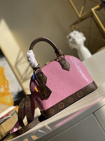 	 Bagsaaa Louis Vuitton Alma Vernes Leather Pink - 25x19x11cm