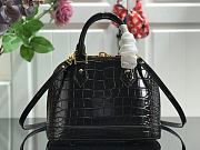 Bagsaaa Louis Vuitton Alma Crocodile Leather Black - 25* 17.5*11.5cm - 6