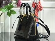 Bagsaaa Louis Vuitton Alma Crocodile Leather Black - 25* 17.5*11.5cm - 4