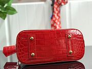 	 Bagsaaa Louis Vuitton Alma Crocodile Leather Red - 25* 17.5*11.5cm - 5