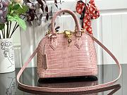 	 Bagsaaa Louis Vuitton Alma Crocodile Leather Pink  25* 17.5*11.5cm - 1