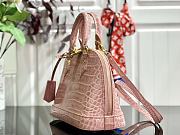 	 Bagsaaa Louis Vuitton Alma Crocodile Leather Pink  25* 17.5*11.5cm - 6