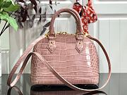 	 Bagsaaa Louis Vuitton Alma Crocodile Leather Pink  25* 17.5*11.5cm - 5