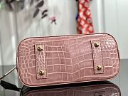 	 Bagsaaa Louis Vuitton Alma Crocodile Leather Pink  25* 17.5*11.5cm - 3