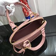 	 Bagsaaa Louis Vuitton Alma Crocodile Leather Pink  25* 17.5*11.5cm - 2