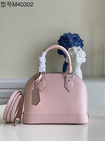 	 Bagsaaa Louis Vuitton Alma BB Epi Leather Pink - 23.5 x 17.5 x 11.5