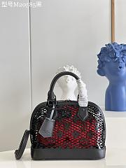 	 Bagsaaa Louis Vuitton Alma BB Monogram Lace Black and Red - 23.5 x 17.5 x 11.5 - 1