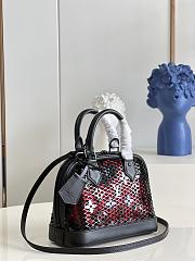 	 Bagsaaa Louis Vuitton Alma BB Monogram Lace Black and Red - 23.5 x 17.5 x 11.5 - 3