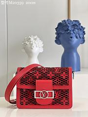 Bagsaaa Louis Vuitton Dauphine Mini Lace Bag Red  - 1