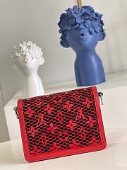 Bagsaaa Louis Vuitton Dauphine Mini Lace Bag Red  - 2