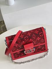 	 Bagsaaa Louis Vuitton Dauphine MM Lace Bag Red - 6