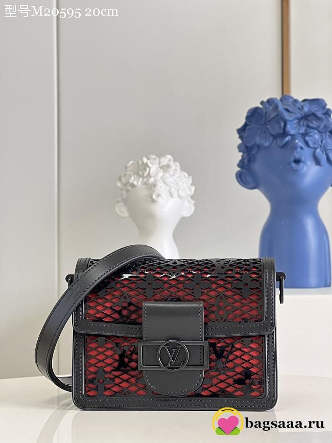 	 Bagsaaa Louis Vuitton Dauphine Mini Lace Bag Black - 1