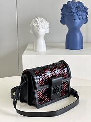 	 Bagsaaa Louis Vuitton Dauphine Mini Lace Bag Black - 5