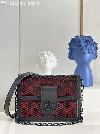 	 Bagsaaa Louis Vuitton Dauphine MM Lace Bag Black