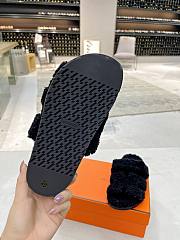 Bagsaaa Hermes Chypre Sandals Black - 2