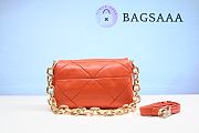	 Bagsaaa Prada System nappa patchwork shoulder bag orange - 21*15*6.5cm - 2