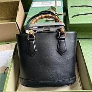 	 Bagsaaa Gucci GG Diana Black Tote - 22x 20.5x 11.5cm - 6