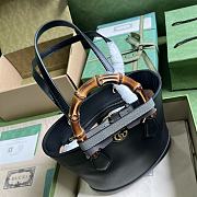 	 Bagsaaa Gucci GG Diana Black Tote - 22x 20.5x 11.5cm - 3