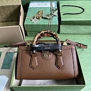 	 Bagsaaa Gucci Diana Small Shoulder Bag Brown Leather - 27x15.5x11cm。 - 1