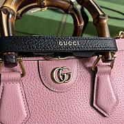 	 Bagsaaa Gucci Diana Small Shoulder Bag Pink Leather - 27x15.5x11cm。 - 4