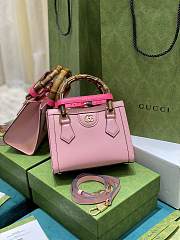 Bagsaaa Gucci Diana GG tote bag pink - 20*16*10cm - 4