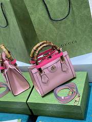 Bagsaaa Gucci Diana GG tote bag pink - 20*16*10cm - 2