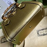 Bagsaaa Gucci Mini Diana Lizard Gold Leather 20x15.5x10cm - 4