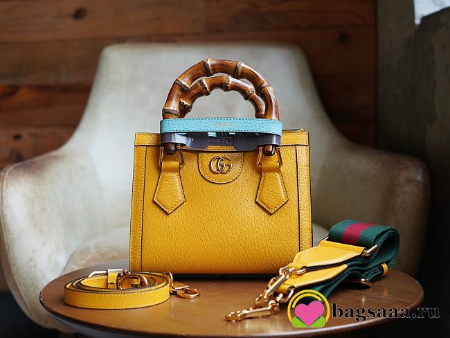 	 Bagsaaa Gucci Diana GG tote bag yellow - 20*16*10cm - 1