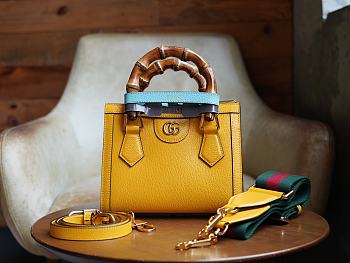 	 Bagsaaa Gucci Diana GG tote bag yellow - 20*16*10cm