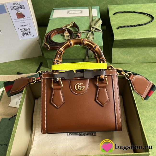 Bagsaaa Gucci Diana GG tote bag brown - 20*16*10cm - 1