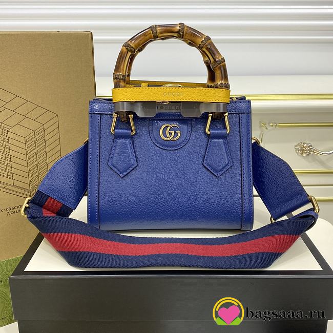 Bagsaaa Gucci Diana GG tote bag dark blue - 20*16*10cm - 1