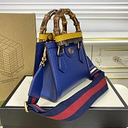 Bagsaaa Gucci Diana GG tote bag dark blue - 20*16*10cm - 4