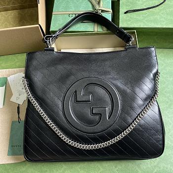 Bagsaaa Gucci Interlocking G Blondie Tote Bag Black - 34.5x 41x 8cm
