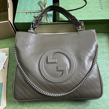 	 Bagsaaa Gucci Interlocking G Blondie Tote Bag Taupe - 34.5x 41x 8cm
