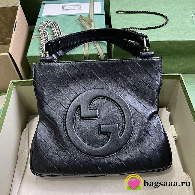 	 Bagsaaa Gucci Interlocking G Blondie Tote Bag Black - 24x 30x 6cm - 1