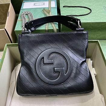 	 Bagsaaa Gucci Interlocking G Blondie Tote Bag Black - 24x 30x 6cm