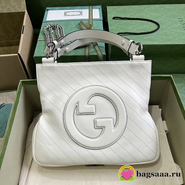 	 Bagsaaa Gucci Interlocking G Blondie Tote Bag White - 24x 30x 6cm - 1