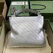 	 Bagsaaa Gucci Interlocking G Blondie Tote Bag Silver - 24x 30x 6cm - 4