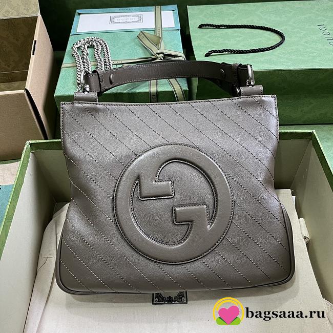 	 Bagsaaa Gucci Interlocking G Blondie Tote Bag Taupe - 24x 30x 6cm - 1