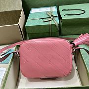 Bagsaaa Gucci Blondie Small Shoulder Pink Leather Bag - 21*15.5*5cm - 6