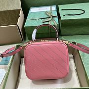 Bagsaaa Gucci Blondie Top Handle Pink Leather Bag - 17x15x9cm - 6