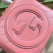 Bagsaaa Gucci Blondie Top Handle Pink Leather Bag - 17x15x9cm - 5