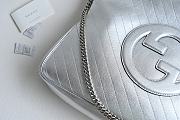 Bagsaaa Gucci Interlocking G Blondie Tote Bag Silver - 34.5x 41x 8cm - 3