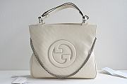 	 Bagsaaa Gucci Interlocking G Blondie Tote Bag White - 34.5x 41x 8cm - 1