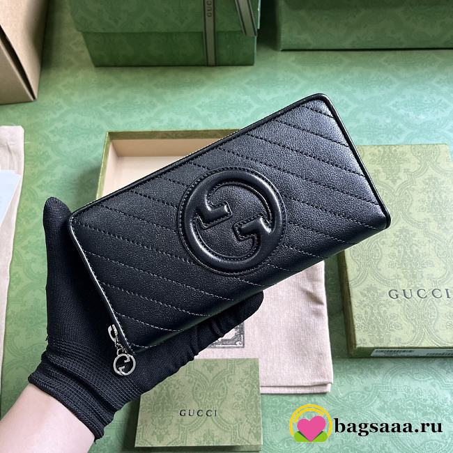 Bagsaaa Gucci Blondie Zippy Wallet Black - 19.5x11x3cm - 1