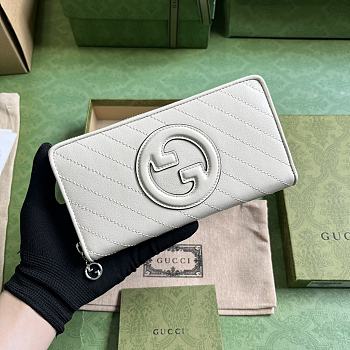 	 Bagsaaa Gucci Blondie Zippy Wallet White - 19.5x11x3cm
