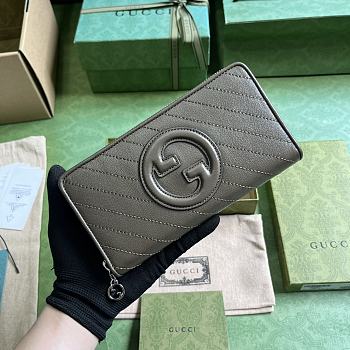 	 Bagsaaa Gucci Blondie Zippy Wallet Taupe - 19.5x11x3cm